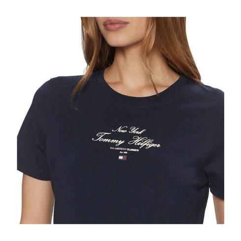 Tommy Hilfiger T-shirt T-shirt Donna Reg Script XS - Francavilla Moda